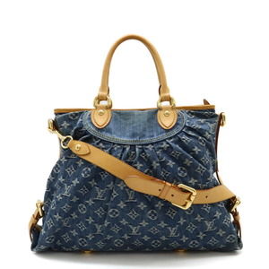Louis Vuitton Neo Cabby Denim Monogram Tote Bag Blue